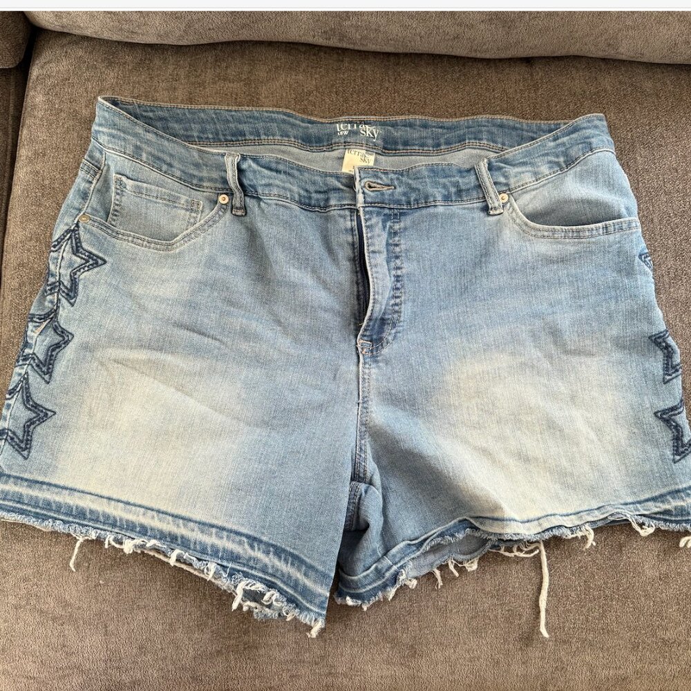 Star Denim Shorts Size 18W Plus Shorts Woman